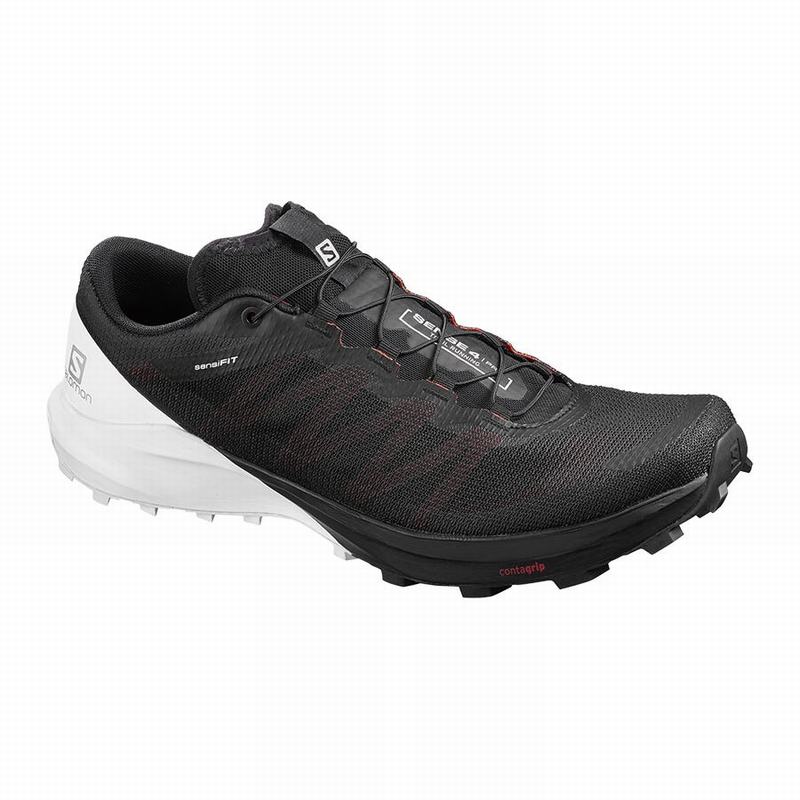 Salomon SENSE PRO 4 Zapatillas Trail Running Hombre - Negras / Blancas - Colombia (45087-HQOW)